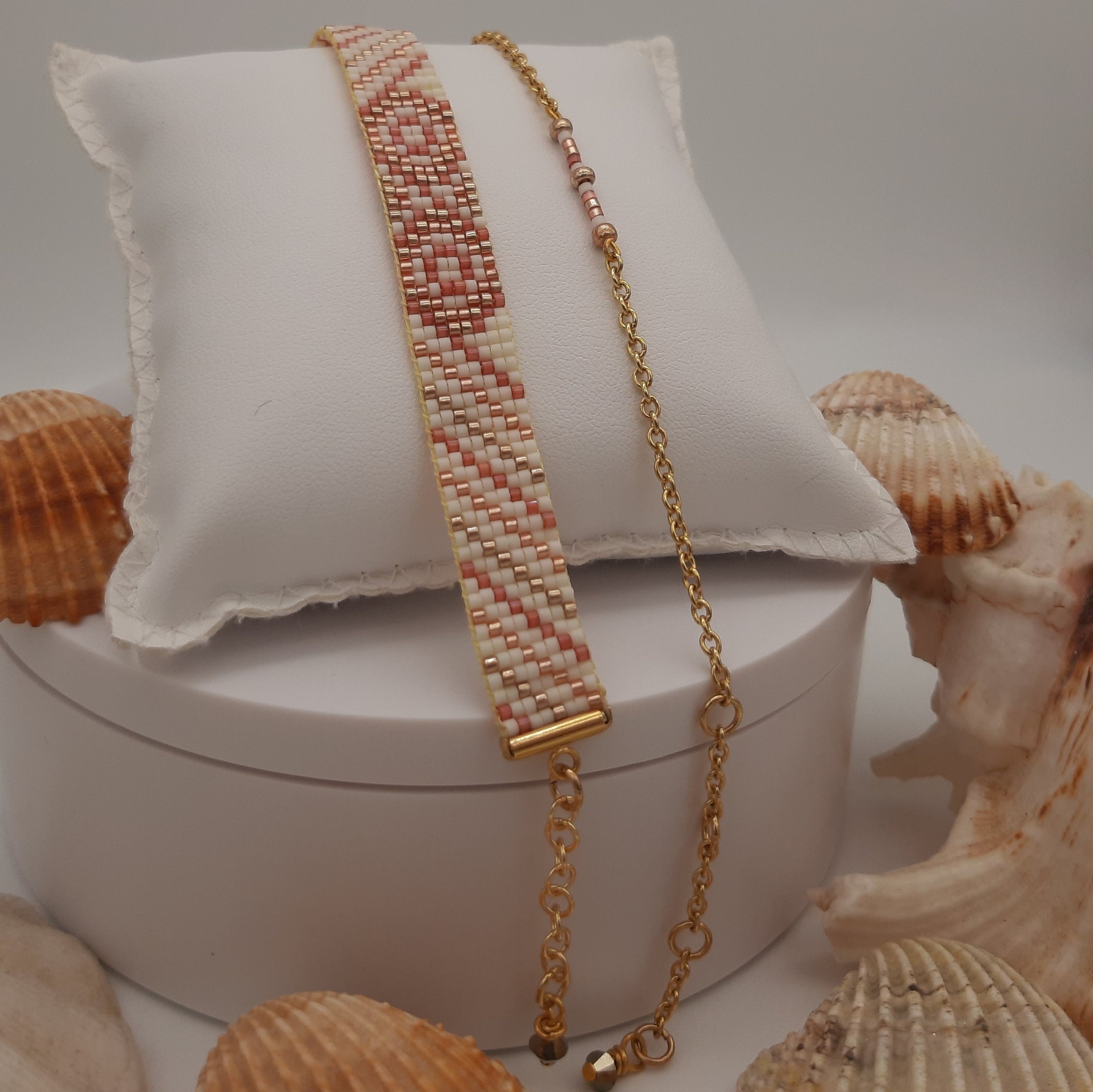 Braccialetti di perline con motivo a telaio a rombo dell amicizia per le  donne, nylon regolabile bracciali intrecciati cavo di perline, nero, 11